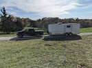 Towing 2007 Cargo Mate car hauler on the Farm Nov 2021.jpg