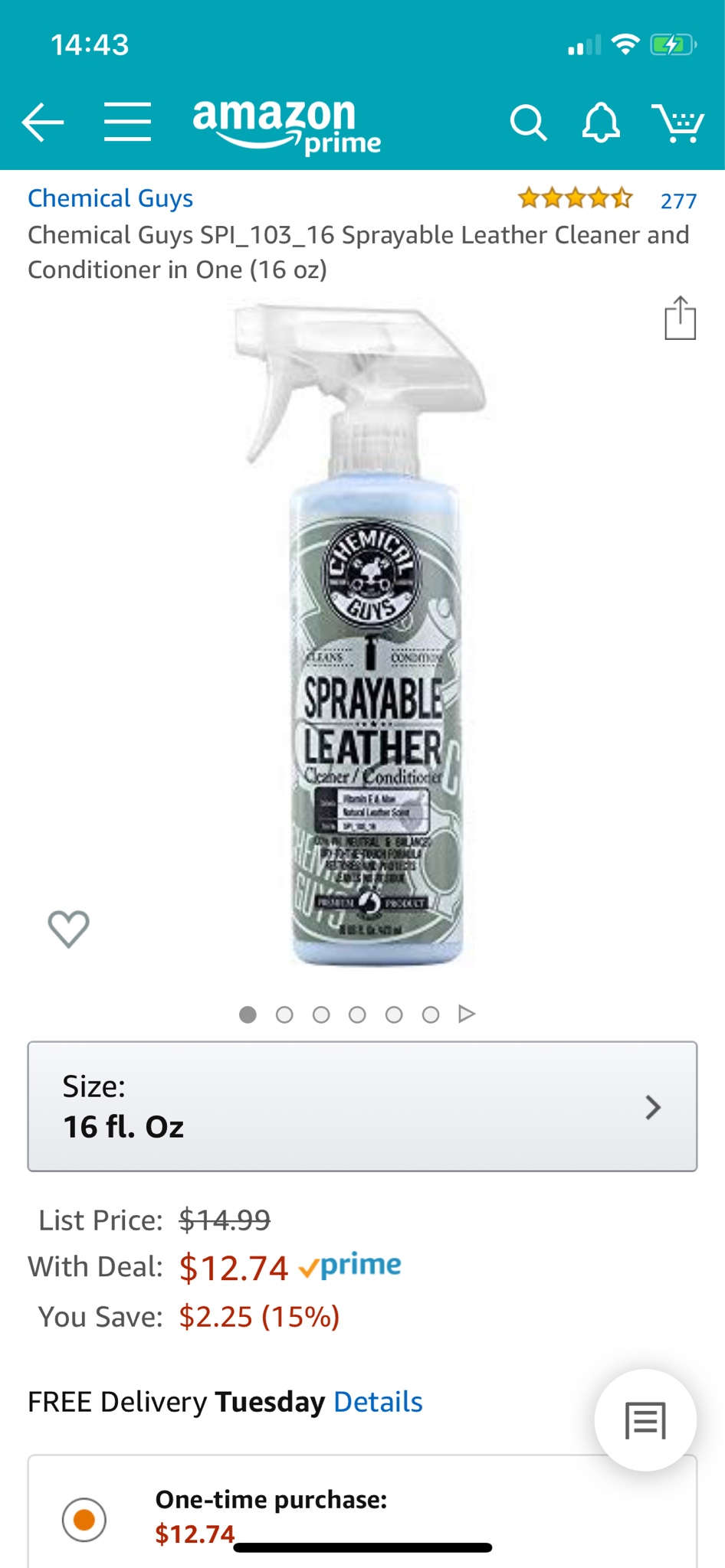  Chemical Guys SPI_103_16 Sprayable Leather Cleaner and
