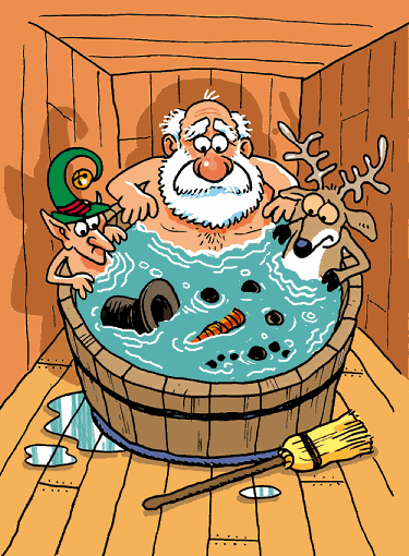 Funny-Christmas-GIF-Invite-Frosty-Snowman-to-Hot-Tub.gif